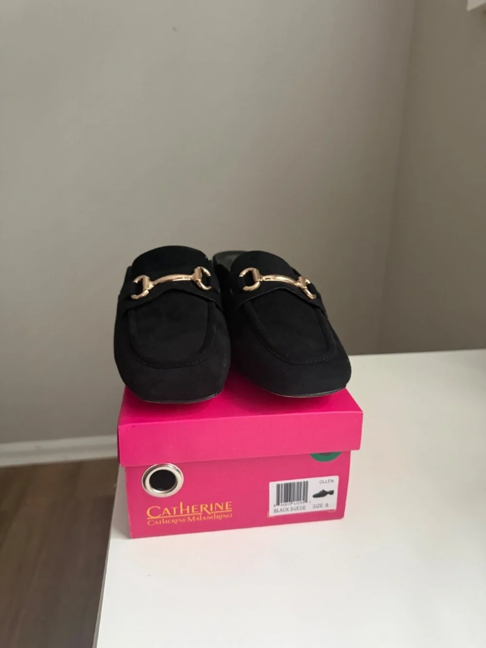 Catherine Malandrino Ollen Black Suede Heeled Mules